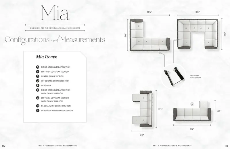 Mia Sofa with Chaise Cushion, view 3